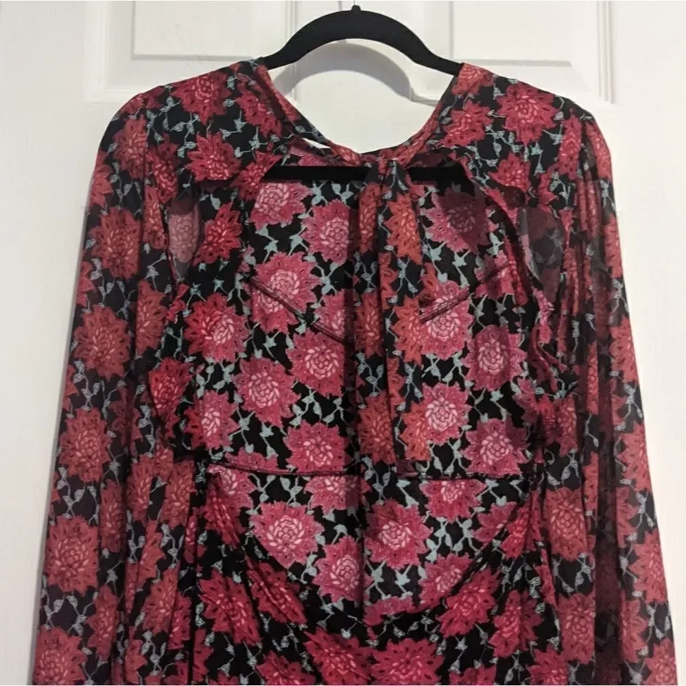 For Love & Lemons Clover Mini Dress Red Open Back